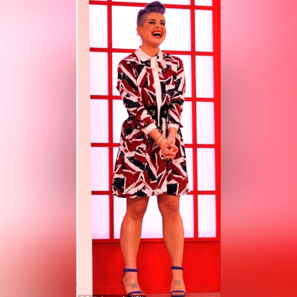NWT STORIES 2014 British Flag Dress Kelly Osbourne Sz S